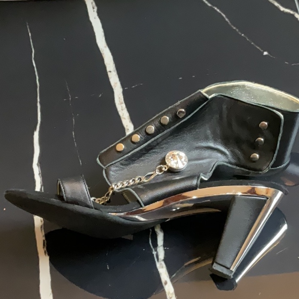 Black Studded Women's Heels